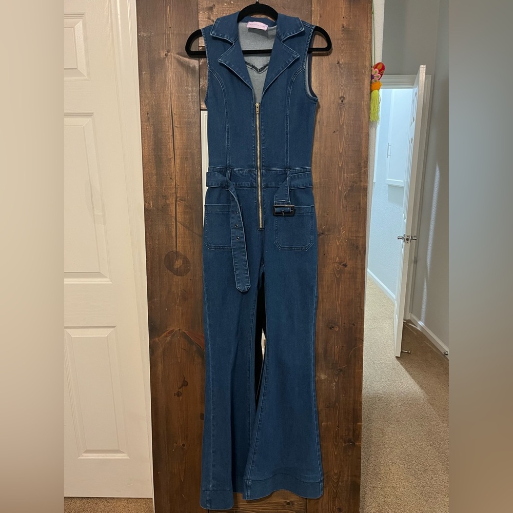 Wisteria Lane Denim Jumpsuit